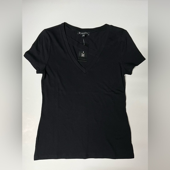 INC International Concepts Women’s Black Tee Top Size Extra Small NWT - Picture 3 of 4